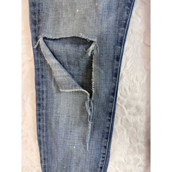 Current/Elliott Stiletto Skinny Super Loved Destroy Distressed Mid Day Jeans 29* - Picture 10 of 16